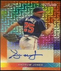 Andruw Jones [Orange Mojo] #BA-AJ1 Baseball Cards 2023 Leaf Vivid Autograph Prices