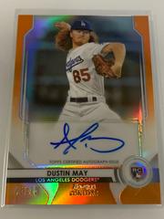 Dustin May [Orange Refractor] Baseball Cards 2020 Bowman Sterling Rookie Autographs Prices