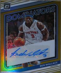 Ben Wallace [Gold] #DS-BEN Basketball Cards 2022 Panini Donruss Optic Dominators Signatures Prices