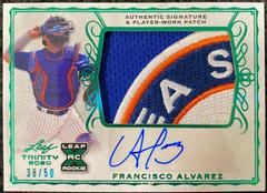 Francisco Alvarez [Green] #PA-FA1 Baseball Cards 2020 Leaf Trinity Patch Autographs Prices