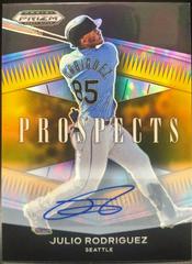 Julio Rodriguez [Autograph Gold Prizm] #P-JR Baseball Cards 2021 Panini Prizm Draft Picks Prospects Prices
