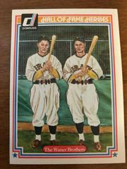 The Waner Brothers #22 Baseball Cards 1983 Donruss Hall of Fame Heroes Prices