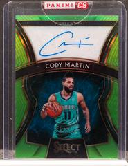 Cody Martin [Neon Green Prizm] Basketball Cards 2019 Panini Select Rookie Signatures Prices