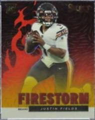 Justin Fields [Gold] #FS-22 Football Cards 2021 Panini Select Firestorm Prices