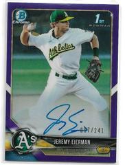 Jeremy Eierman [Purple Refractor] #CDA-JE Baseball Cards 2018 Bowman Draft Chrome Picks Autographs Prices