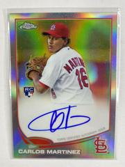 Carlos Martinez [Silver Ink Black Refractor] #107 Baseball Cards 2013 Topps Chrome Rookie Autograph Prices