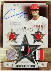 Shohei Ohtani #FSQRA-SO Baseball Cards 2023 Topps Five Star Quintuple Relic Autograph Prices