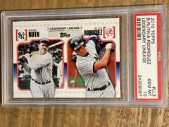 Alex Rodriguez, Babe Ruth Baseball Cards 2010 Topps Legendary Lineage Prices