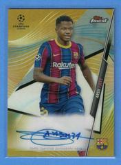 Ansu Fati [Gold Refractor] Soccer Cards 2020 Topps Finest UEFA Champions League Autographs Prices