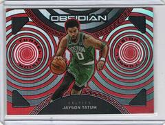Jayson Tatum [Red Flood] #11 Basketball Cards 2022 Panini Obsidian Tunnel Vision Prices