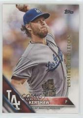 Clayton Kershaw Baseball Cards 2016 Topps Limited Edition Prices