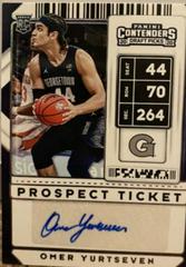 Omer Yurtseven [Green Autograph] #100V Basketball Cards 2020 Panini Contenders Draft Picks Prices