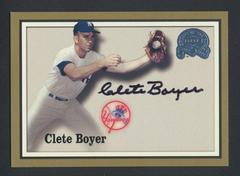 Clete Boyer [Autographed] Baseball Cards 2000 Fleer Greats Prices