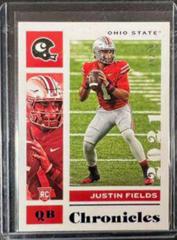Justin Fields [Blue] Football Cards 2021 Panini Chronicles Draft Picks Prices