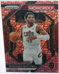 Donovan Mitchell [Red Millionaire Shimmer] #PS10 Basketball Cards 2023 Panini Prizm Monopoly All-Star Prices