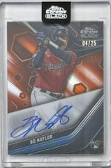 Bo Naylor [Orange] Baseball Cards 2023 Topps Chrome Black Autographs Prices