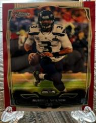 Russell Wilson [Hands at Waist Red Refractor] Football Cards 2014 Topps Chrome Prices