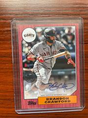 Brandon Crawford [Red] Baseball Cards 2022 Topps 1987 Autographs Prices