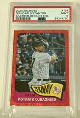 Giancarlo Stanton [SP Variation Inverted Red Hot] #194 Baseball Cards 2023 Topps Archives Prices