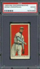 Heinie Zimmerman Baseball Cards 1909 E92 Dockman & Sons Prices
