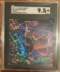 Stephen Curry [Hyper Green] #8 Basketball Cards 2021 Panini Hoops Hoopla Prices