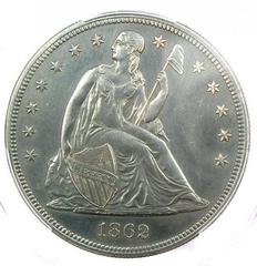 1862 Coins Seated Liberty Dollar Prices