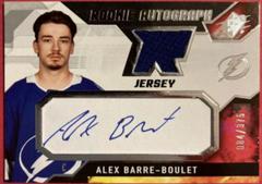 Alex Barre Boulet #AB Hockey Cards 2021 SPx Rookie Auto Jersey Prices