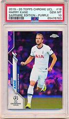 Harry Kane [Purple] #18 Soccer Cards 2019 Topps Chrome UEFA Champions League Sapphire Prices