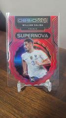William Saliba [Red Flood] #7 Soccer Cards 2022 Panini Obsidian Supernova Prices