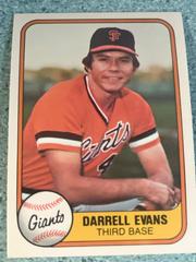 Darrell Evans [Darrell on Front] #436 Baseball Cards 1981 Fleer Prices