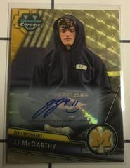 JJ McCarthy [SP Variation Autograph Superfractor] #63 Football Cards 2023 Bowman Chrome University Prices