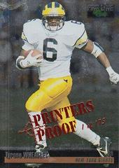 Tyrone Wheatley [Printer's Proofs Silver] Football Cards 1995 Pro Line Prices