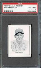 Herb Pennock Baseball Cards 1950 Callahan Hall of Fame Prices