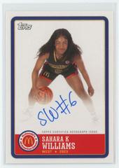 Sahara Williams [Autograph] #PA-SW Basketball Cards 2023 Topps Chrome McDonald's All American Paper At Event Prices