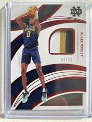 Blake Wesley [Patch Autograph Red] #47 Basketball Cards 2022 Panini Immaculate Collection Collegiate Prices