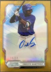 Orelvis Martinez [Gold] #OM Baseball Cards 2019 Bowman Sterling Prospect Autographs Prices