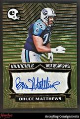 Bruce Matthews [Gold] Football Cards 2021 Panini Chronicles Invincible Autographs Prices