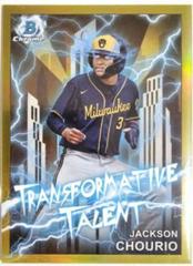 Jackson Chourio [Gold] Baseball Cards 2023 Bowman Draft Transformative Talent Prices