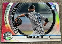 Edward Cabrera [Red Refractor] Baseball Cards 2020 Bowman Chrome Scouts' Top 100 Prices
