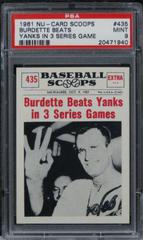 Burdette Beats Yank [In 3 Series Game] #435 Baseball Cards 1961 NU Card Scoops Prices