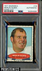 Merlin Olsen [Hand Cut] #18 Football Cards 1971 Bazooka Prices