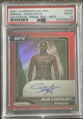 Israel Adesanya [Red] Ufc Cards 2021 Panini Chronicles UFC National Pride Signatures Prices