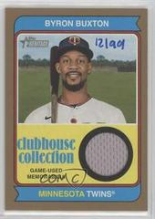 Byron Buxton [Gold] Baseball Cards 2023 Topps Heritage Clubhouse Collection Relics Prices