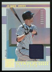 Joe Mauer [Holo Gold] #SS-JM Baseball Cards 2023 Panini Chronicles Status Swatches Prices