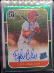 Dylan Carlson [Green] Baseball Cards 2021 Panini Donruss Optic Retro 1987 Rated Rookie Signatures Prices