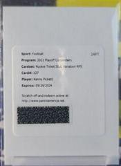 Kenny Pickett [SP Variation Autograph Stub Ticket] Football Cards 2022 Panini Contenders Prices