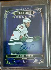 Marco Rossi [Photo Variant Blue] #128 Hockey Cards 2022 Upper Deck Stature Prices