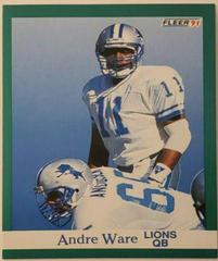 Andre Ware #248 Football Cards 1991 Fleer Prices