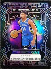 Giannis Antetokounmpo [Purple] #3 Basketball Cards 2022 Panini Obsidian Supernova Prices