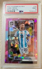 Lionel Messi [Optic Pink Ice] Soccer Cards 2022 Panini Donruss Prices